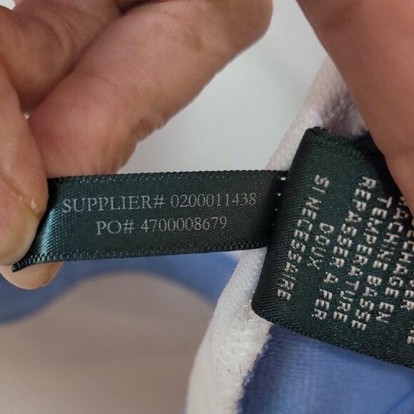 Lauren Active Womens White & Blue Track Jacket XL Cotton Polyester Blend - Picture 10 of 13